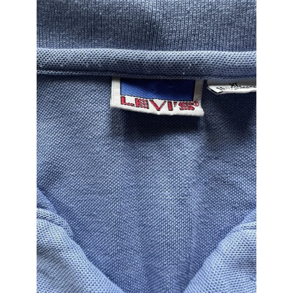 Vintage 90s LEVIS Men's Polo. Short Sleeve. Periwinkle. Size XL‎